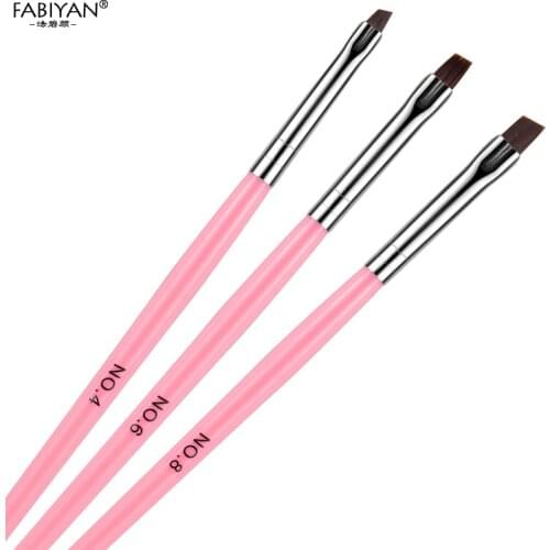 3Pcs/Set Pink Row Dotting Dot Phototherapy Builder Painting Crystal Carving UV Gel Nail Art Polish Tips Pen Brush Manicure Tools