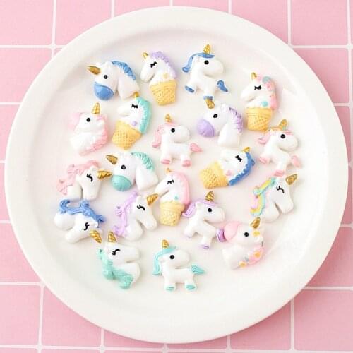 8pcs Slime Charms Crystal Mud Unicorn Pearl Ball Clay DIY Antistress Toy Slime Putty Decompression Childrens Toy Gift