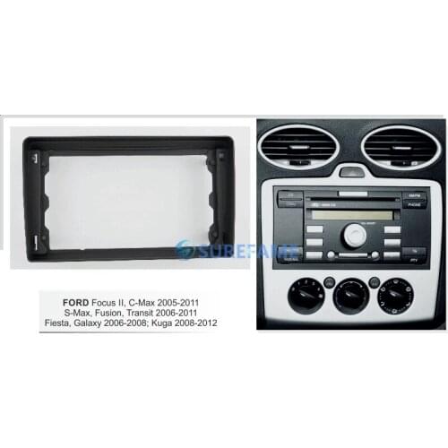 9 inch Car Fascia Radio Panel for FORD Focus II, C-Max 2005-2011; S-Max, Fusion, Transit 2006-2011 Dash Kit Facia Bezel Plate