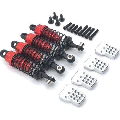 4Pcs Metal Shock Absorber Damper with Extender Seat for WPL C14 C24 C34 MN D90 D99 MN90 MN99S RC Car Upgrade Parts