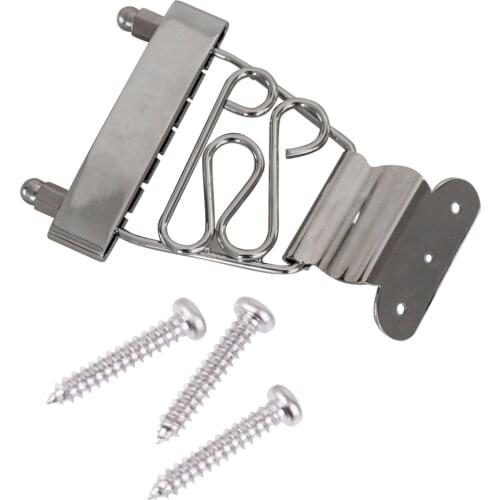 Zinc Alloy Short Trapeze Tailpiece 6-string Guitar Bridge for Archtop Jazz Bass Guitars