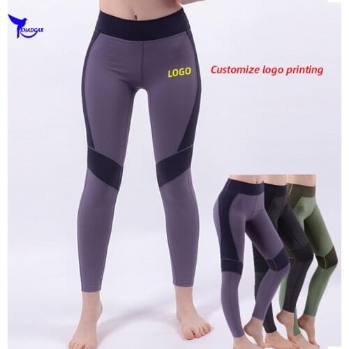 2020 Quick Dry High Waist Running Tights Women Push Up Sport Leggings Stretch Yoga Pants Gym Fitness Training Trousers Custom