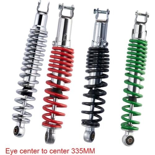 335mm 13.19" Damper Spring Motorcycle Rear Suspension Shock Absorber Dirt Bike Quad ATV Shocks U Fork End Head Hydraulic Shocker