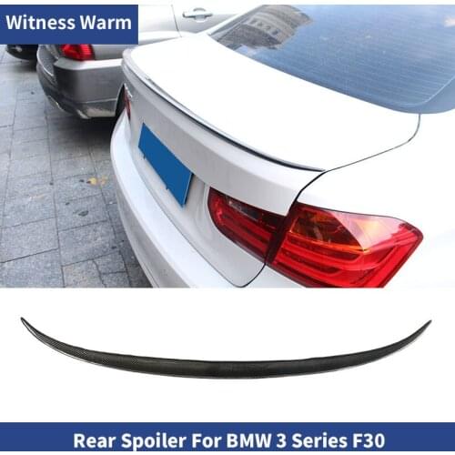 For BMW F30 M3 style 2012-UP F80 M3 4 Door Sedan Carbon Fiber Rear Trunk Spoiler Wing Boot Lip