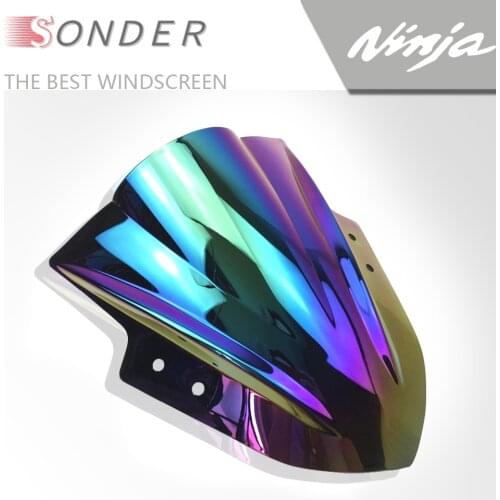Windshield Screen For Ninja 300 EX300 EX300R EX 300R Deflector Bubble Double Windscreen 2013 2014 2015 2016 2017 2018 2019