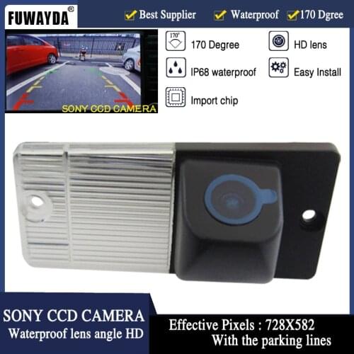 FUWAYDA HD CCD 170 Wide view Angle Car Night Version Reverse Backup rear-view camera parking lines for KIA SORENTO SPORTAGE