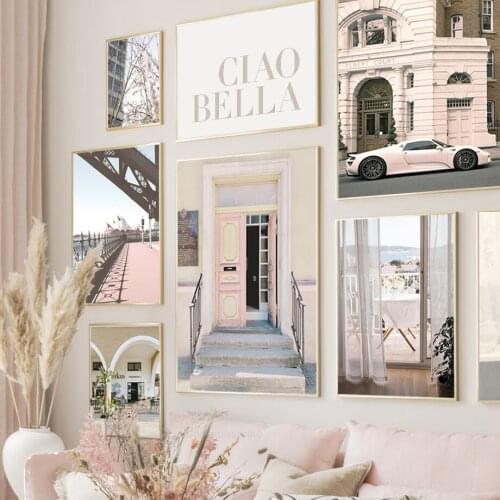 City Building Scenery Poster Wall Art Canvas Print Modern Brige Picture Home Decor Painting Nordic Poster Living Room Design