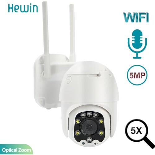 5MP 1080P 5X Optical Zoom Color Night Vision WiFi IP Camera Outdoor HD CCTV Camera PTZ Dome Camera Home Security Surveillance