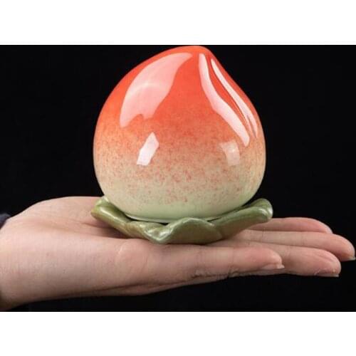 Creative Peach Tea Leaf Box Tea Caddy Sealed Canister Teaware Home Decor Storage Jar Gift for Friend Living Room Household Jar