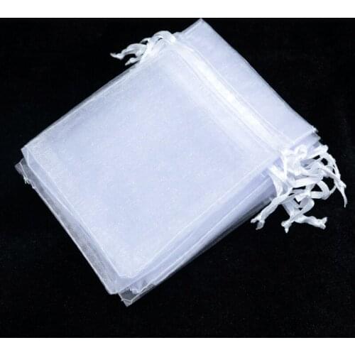 Organza Pouch Bag Wholesale 500pcs/lot 17x23cm White Organza Drawstring Gift Bag Toys Cosmetic Jewelry Packaging Bags