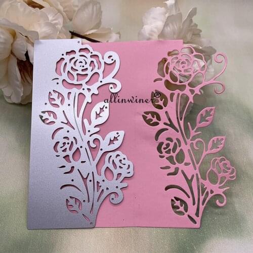 Rose flower border edge Metal Cutting Dies Stencils Die Cut for DIY Scrapbooking Album Paper Card Embossing