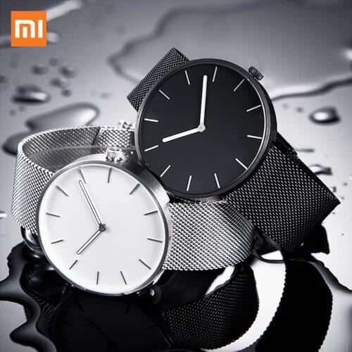 Xiaomi Mijia TwentySeventeen Fashion Quartz Watch Men Women Life Waterproof 3ATM Stainless Steel Leather Watch Strap Bracelet