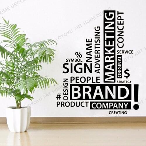 Claasic Office Brand Business Plan Wall Decal,Teamwork Business Worker Inspire Office Decoration ,Motivation Sticker Mural JC186