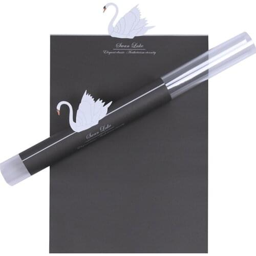 2018 NEW 20sets 3D Swan Single Flower Packing Small Bunch Flower Wrapping Paper Gift Packaging Craft Paper Fresh Florist Decor