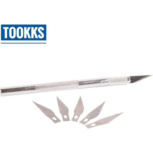 Metal Craft Engraving Phone Repair Cutter Knife Non-Slip Repair Hand Tools Steel Blade Kit With 6 PCS Blades