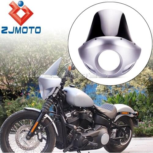 5.75 Inch Motorcycle Headlight Cover Plastic Front Visor Fairing Windscreen For Harley Touring Fat Bob Electra Street Road Glide