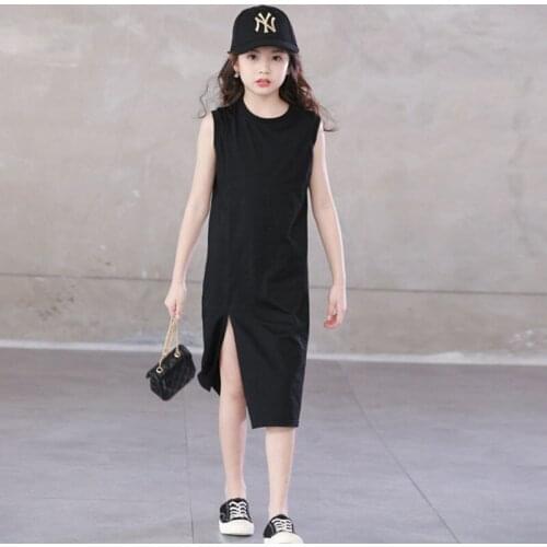 Mother And Daughter Dress Clothes Summer 2020 Dress Summer Children Girl Dresses Fashion Long T Shirts Dress Girls Khaki Black