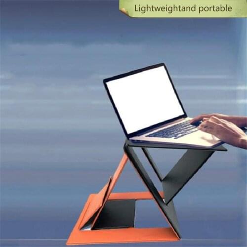 Portable Multi-angle Adjustable Foldable Laptop Support Desk Stand Holder Riser For Home Office School Indoor Outdoor Use Black