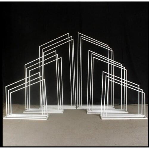 Wedding props glowing stage background polygon decoration stage decoration supplies creative wedding props iron art