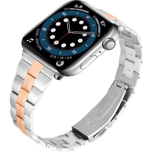 Correa for iwatch band Stainless Steel bracelet for apple watch 6 5 4 3 se strap 44mm 40mm 42mm 38mm wristband slim pulseira