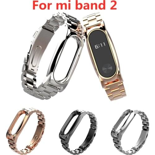 Stainless steel wrist strap for xiaomi mi band 2 metal watch band smart bracelet miband 2 belt replaceable watch straps mi band