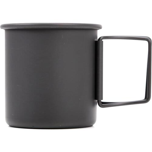 Folding Water Cup Travel Aluminum Alloy Ultralight Outdoor Mug Tea Coffee Cups Portable Lightweight Handle Camping Hiking Mug