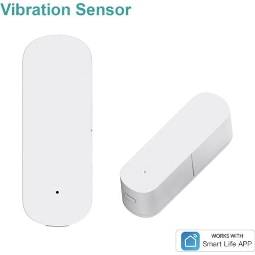 Zigbee Smart Vibration Sensor Smart Home Control Smart Detection Alarm Home Security System Smart Life APP Zigbee Gateway Needed