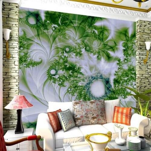 Modern green pattern wallpaper 3D large mural bedroom living room TV sofa backdrop Custom Size