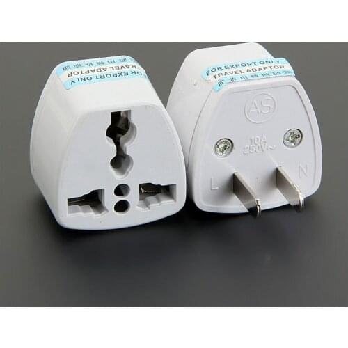 High quality New 100 Pcs / Lot Universal EU US AU to US AC Travel Power Plug Charger Adapter Converter Travel Adaptors