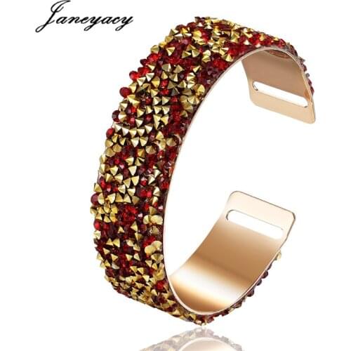 Janeyacy 2018 New 14 Color Fashion Bracelet And Ladies Bracelet Leisure Rhinestone Bracelet Ladies Personality Pulsera