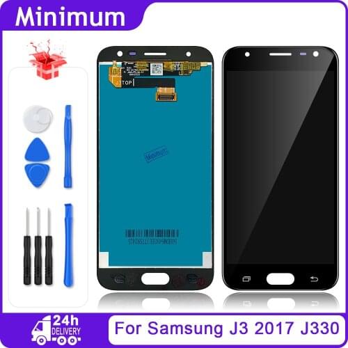 For Samsung Galaxy J3 2017 J330 J330F 5.0" LCD Display Touch Screen Digitizer Assembly Can Brightness Adjustment LCDs