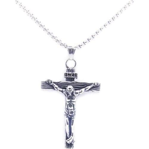 100% Personal Design Jesus Cross Pendant 316 Stainless Steel Fashion New Polishing Cross Pendant With Necklace