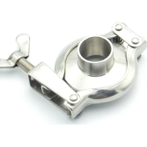 304SS Sanitary Pipe Fitting Set 38mm Pipe OD Sanitary Weld Ferrule + 1.5" Tri Clamp + Silicon Gasket + End Cap For Home Brew