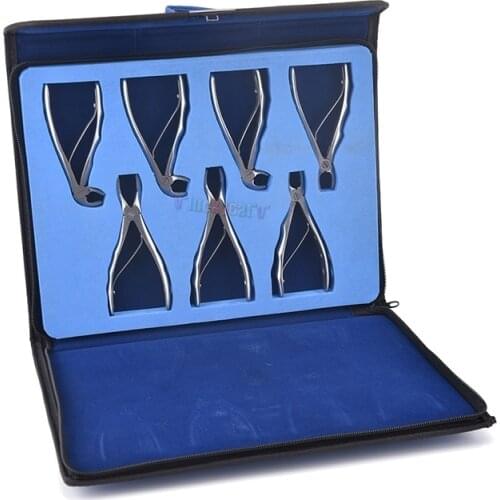 7Pcs/package Stainless Steel Dental Forceps Childrens Tooth Extraction Forcep Pliers Kit Orthodontic Dentistry Instrument Tool