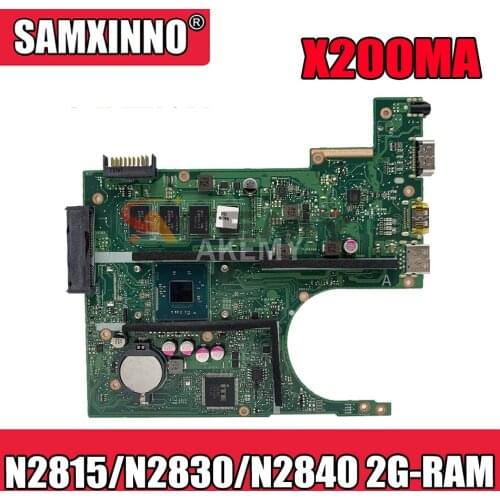 Akemy X200MA Motherboard For Asus F200M X200M X200MA Laptop motherboard Mainboard N2815/N2830/N2840 2G-RAM