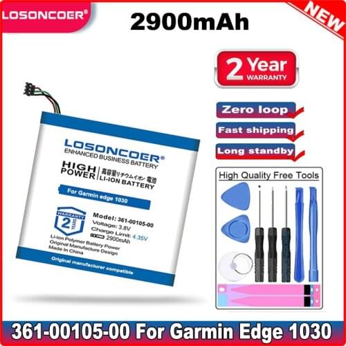 LOSONCOER 2900mAh 361-00105-00 Battery For Garmin edge 1030