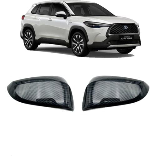 Accessories For Toyota Corolla Cross 2020 2021 Rear View Side Mirror Cover Cap Sticker ABS Carbon
