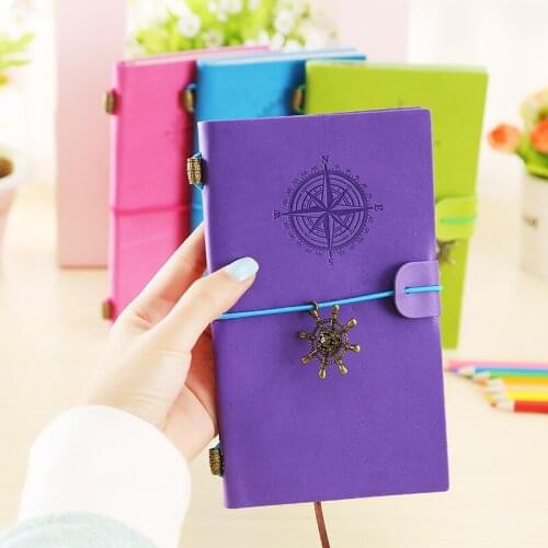 1PC PU Leather Journal Bullet Notebook Sketchbook Paper Weekly Planner Accessories Stationery Diary Agenda Travel 01712