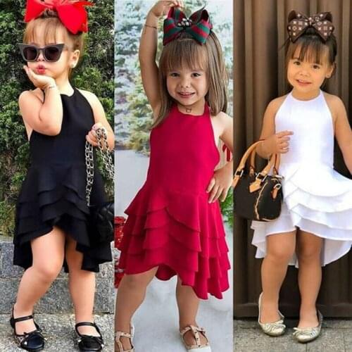 Toddler Baby Princess Bandage Backless Kid Girl Sundress Dress Vintage Kids Wedding Party Dresses