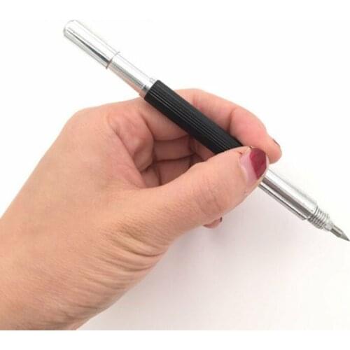 Double Ended Scribing Pen Scriber Tungsten Carbide W/ Steel Tip For Marker Metal Glass Tile Ceramic Hand Tools
