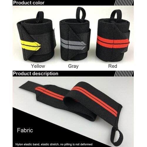 Fitness Padded Wrist Thumb Brace Strap Power Hand Wrap Support Gym Training Bar Wristband Portable sweat-absorbent and breathabl