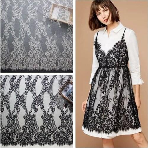 GLace 3M/Lot African fabric Eyelashes Lace Trim Flower shaped B Lace Fabric Handmade Diy Clothes Accessories TX729