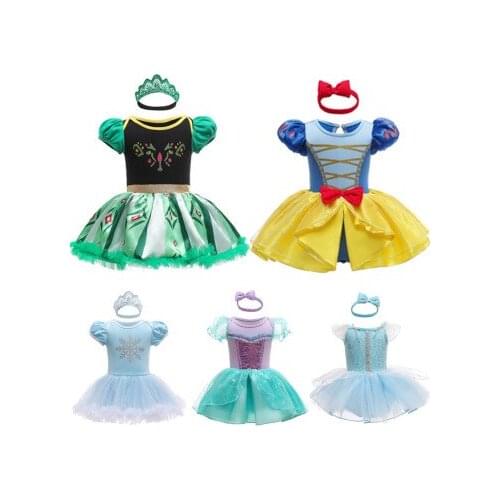 Disney Princess Frozen Fashion Anime Rompers Casual Cartoon Long Sleeve Toddler Children Baby Clothes Girl Boy Gifts