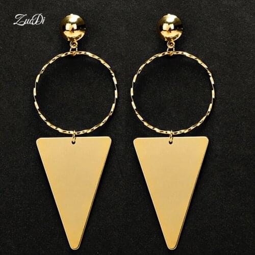 ZuoDi Fashion stainless steel earrings Jewelry Drop Earrings For Women Wedding Party 2019 Long brand drop earrings