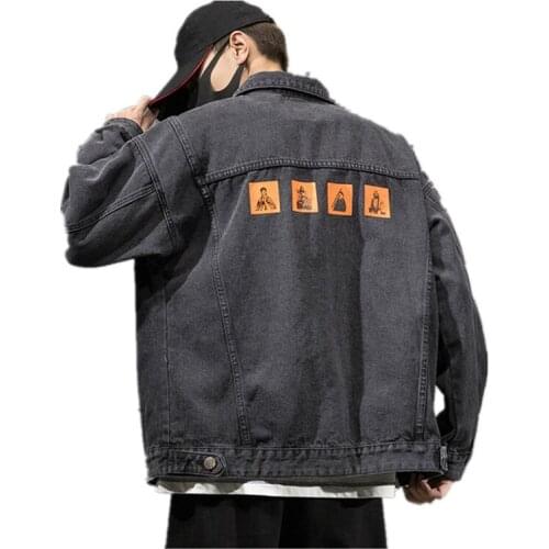 New 2021 Cotton Denim Jacket Men Casual Solid Color Lapel Single Breasted Jeans Jacket Men Autumn Slim Fit Quality Mens Jackets