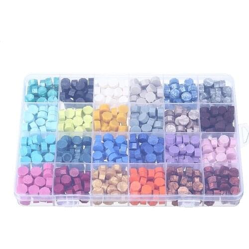 24 Colors Wax Seal Beads Set Useful Vintage Lacquer Wax Fire Painting Sealing Wax Stamp Making Tools For Home Decor DIY Crafts