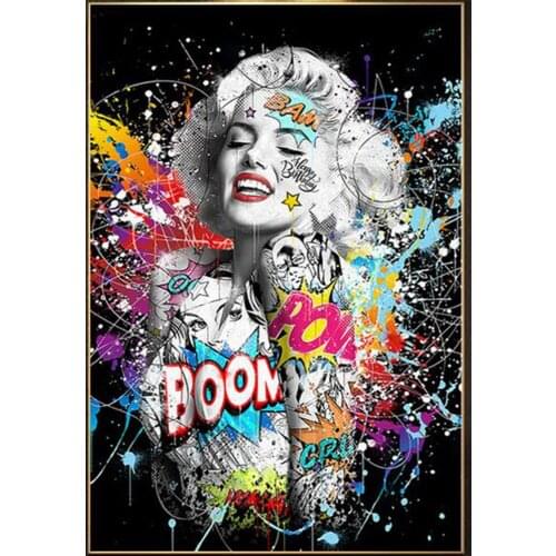 5D DIY Full Drill Diamond Painting Graffiti Art Marilyn Monroe Diamond Mosaic Sexy Portrait Embroidery Cross Stitch Kits Decor