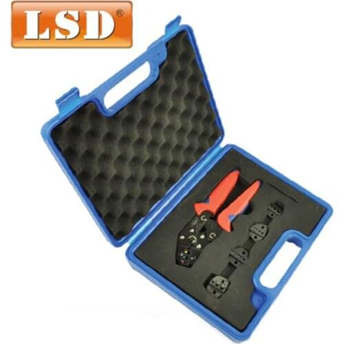 Crimping tools set DN02C-5D1 with one 0.5-2.5mm2 crimping pliers and four crimp dies combination crimping tool plastic box