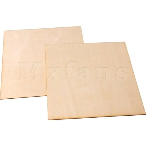 Mxfans200x200x1.5mm 5PCS Unfinished Unpainted Basswood Sheets for Craft DIY Hand-made Project Mini House Building Architectur