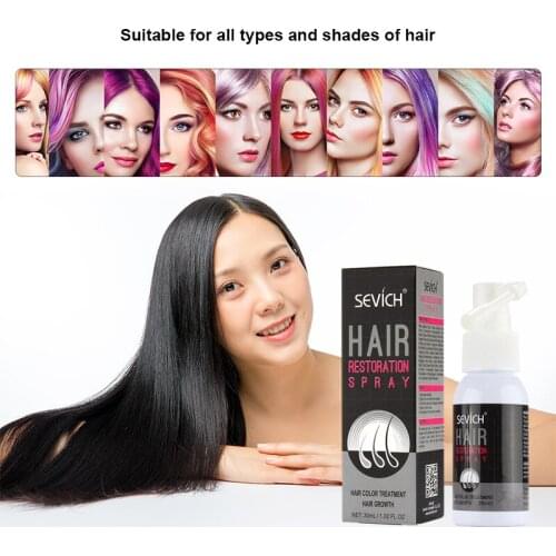 NEW Black Hair Liquid Spray Plant Extract Nourishes Repairs The Scalp Anti Hair Loss Hair Growth Spray Reduce White Hair TSLM2